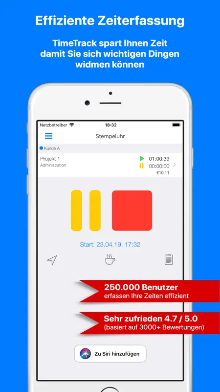 TimeTrack für Freelancer screenshot 1 of 7