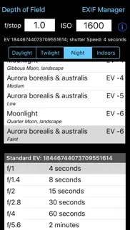 exposure calculator iphone screenshot 3