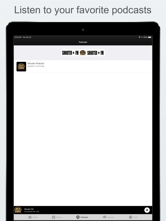 Shooter FM iPad screenshot 4 - Music app