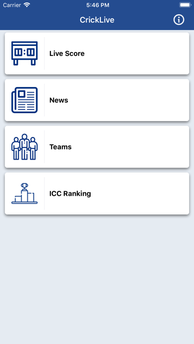 CrickLive - Live Cricket Score screenshot 2