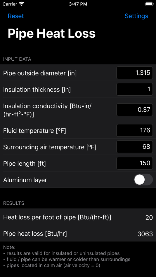 #2. Pipe Heat Loss (macOS) 由: Sebastjan Valic
