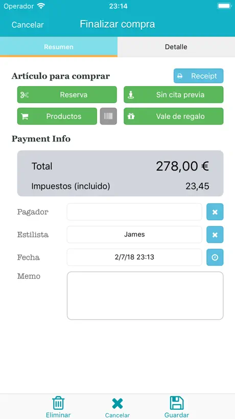 TapStyle para una peluquería