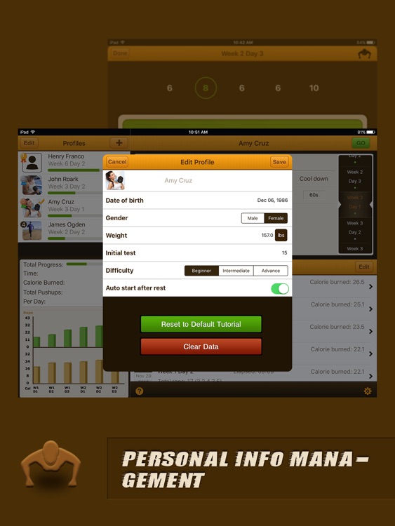 Pushups Coach Pro for iPad screenshot-4