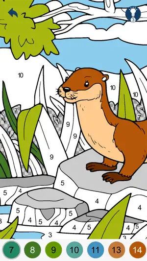 Color by Number - Animals screenshot 2