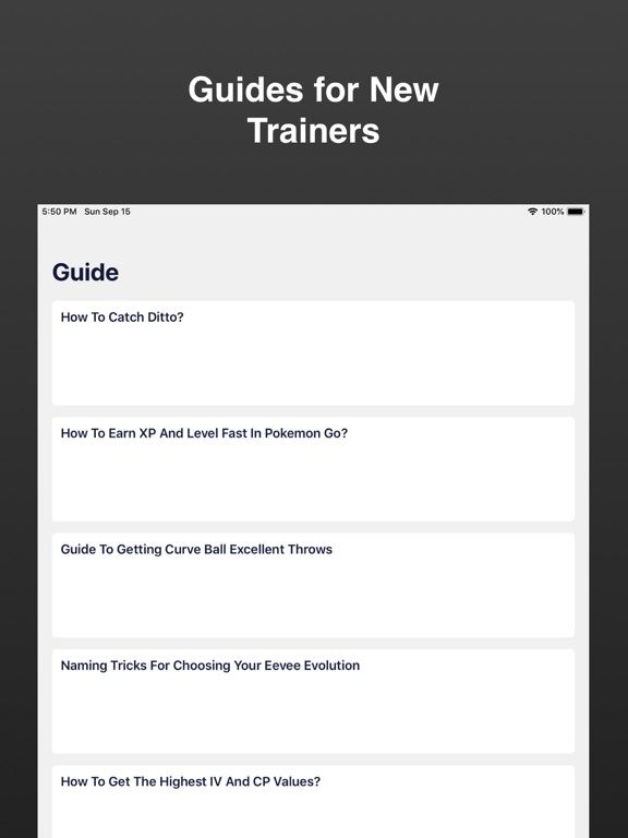 Pokedex Gotcha - Gen 1 to 8 iPad screenshot 5 - Reference app