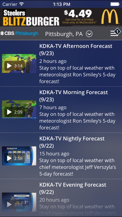 CBS Pittsburgh Weather screenshot-3
