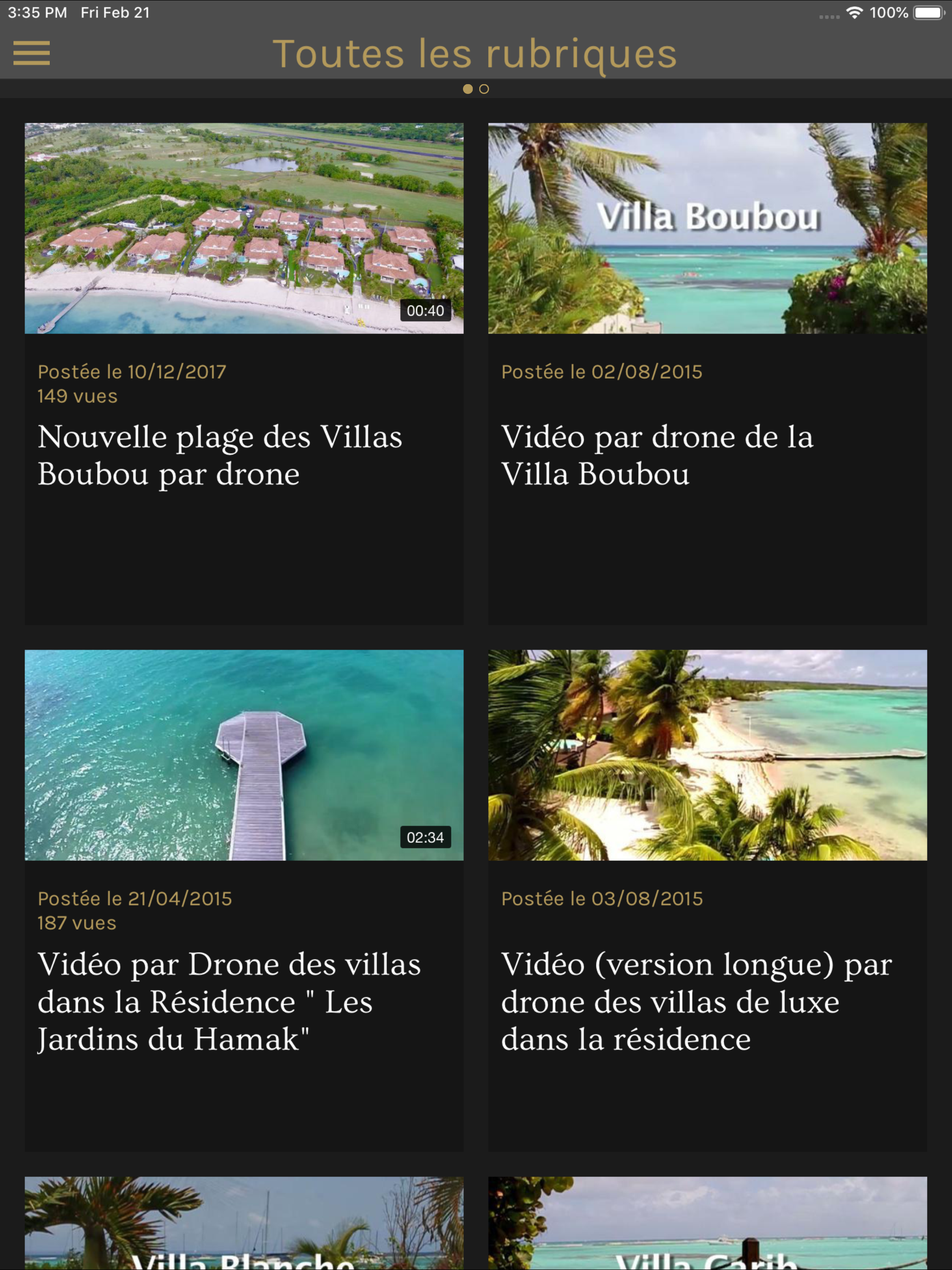 Villas Boubou luxe bord lagon