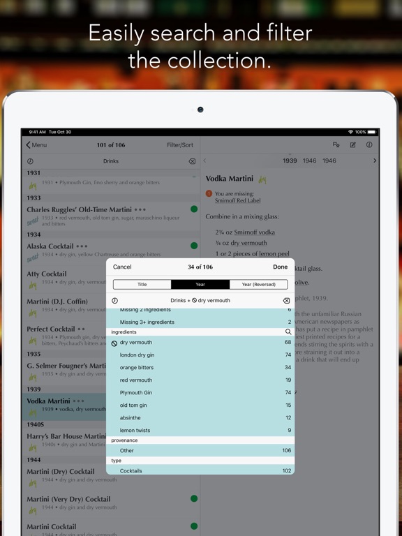 The Martini Cocktail iPad screenshot 5 - Food & Drink app