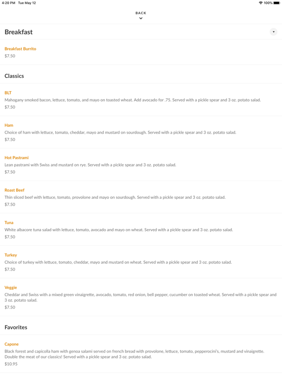 Mahogany Smoked Meats iPad screenshot 3 - Food & Drink app