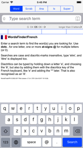F Words Finder French PRO screenshot