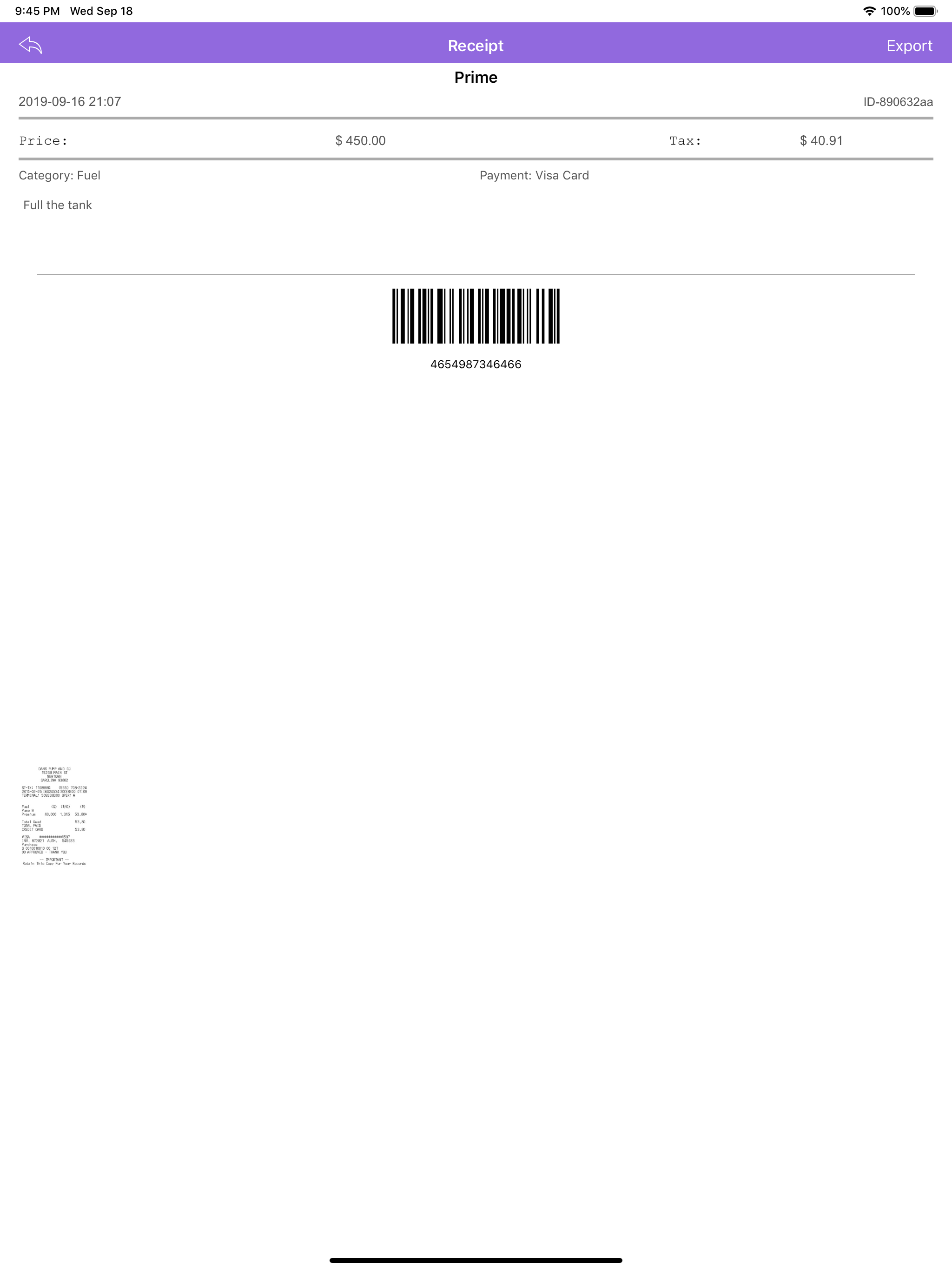 Receipt Wallet