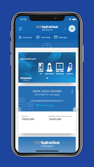 Yapı Kredi Azərbaycan Mobile Screenshot
