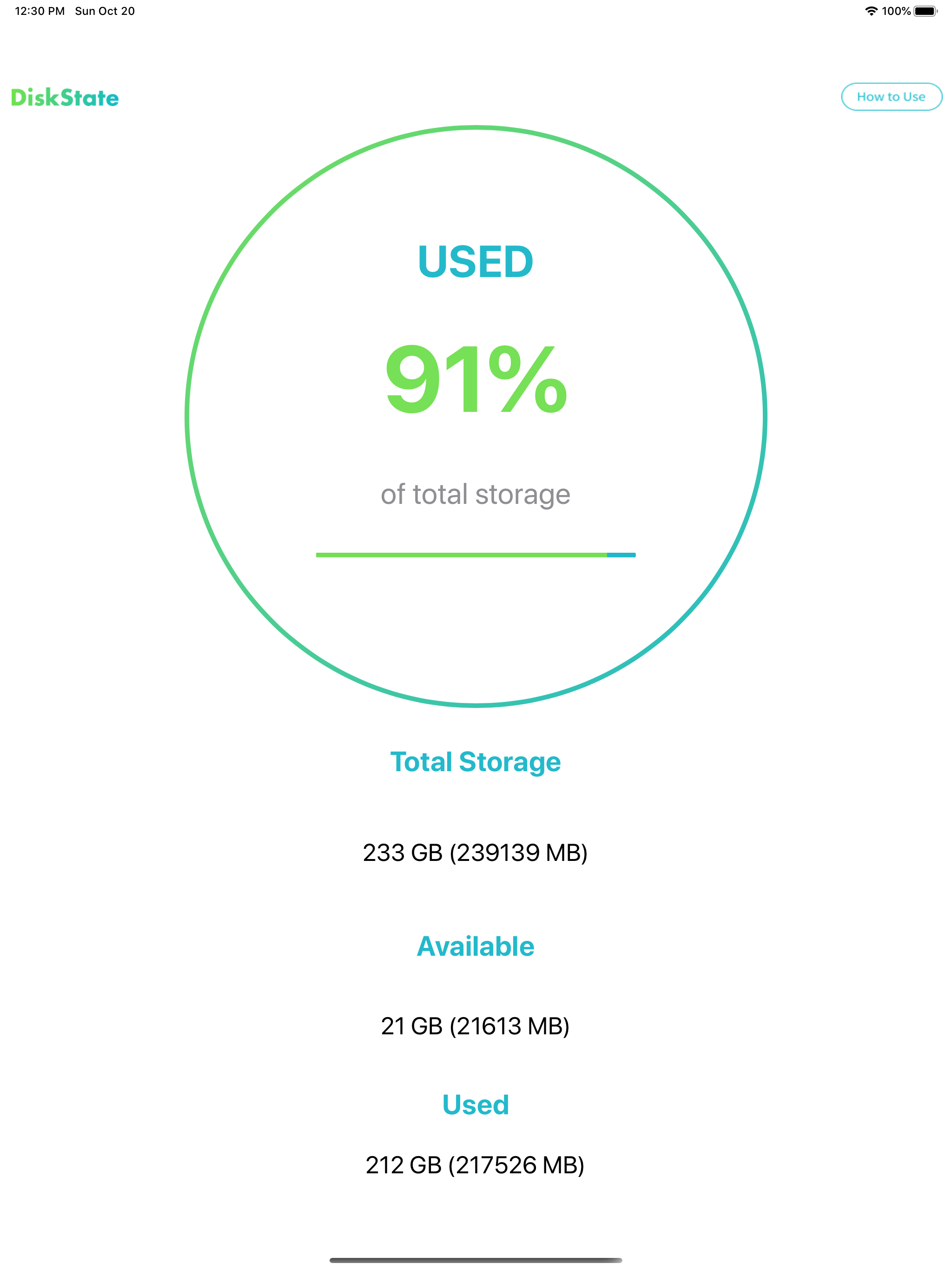 Storage Widget - DiskState