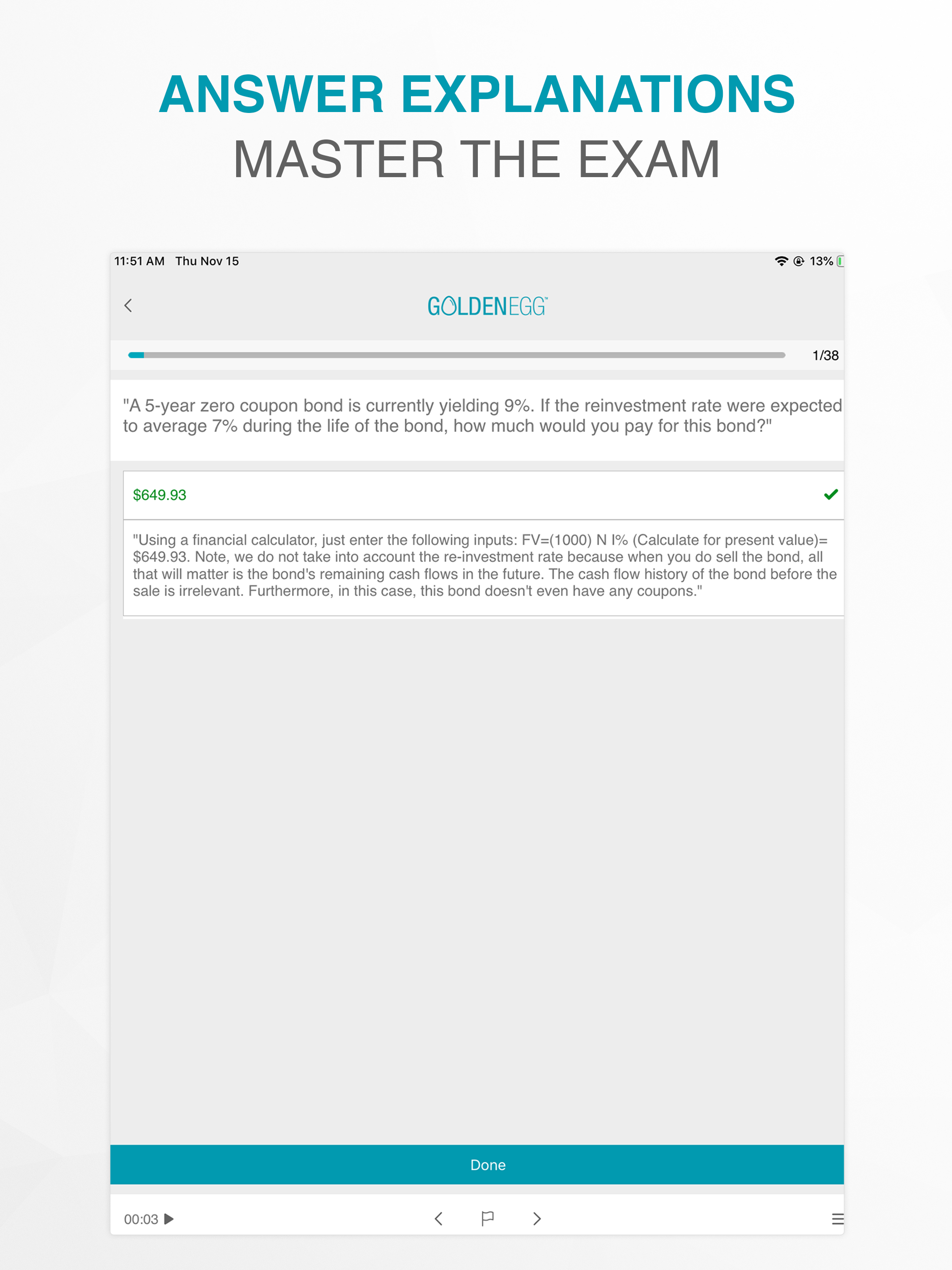 Golden Egg CFA® Exam Level 3 screenshot 8