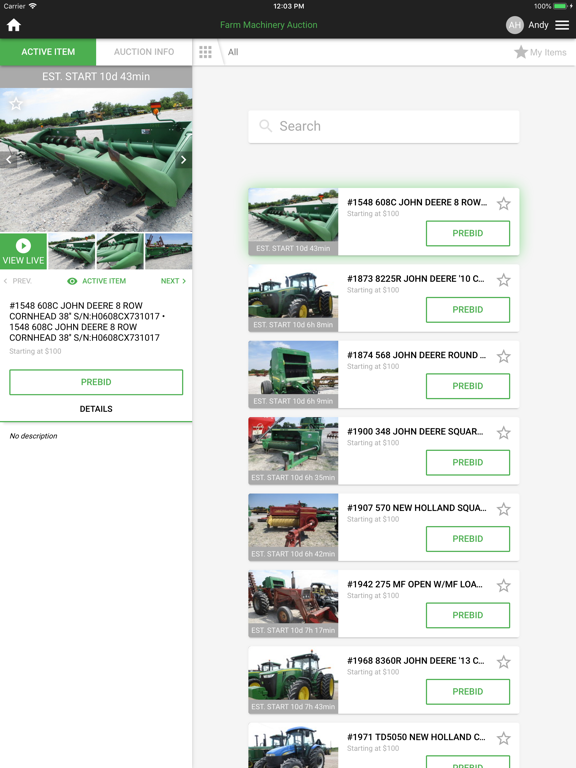 LEVEL Auctions iPad screenshot 3 - Business app