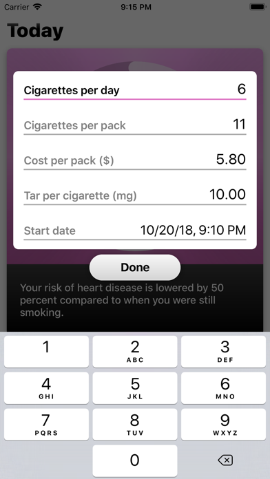 Smokefree - Quit smoking screenshot1