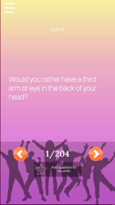 Questions. Conversation starte screenshot