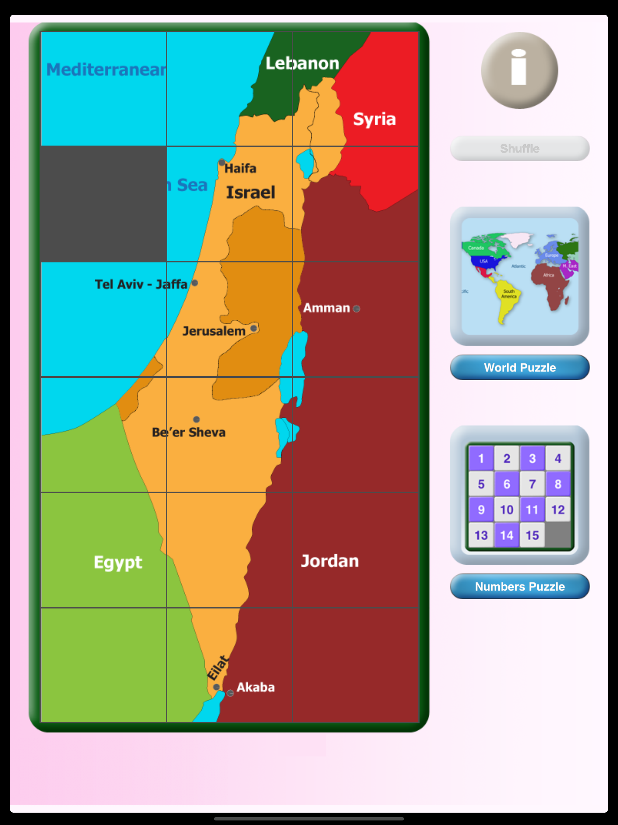 Israel Map Puzzle screenshot 3