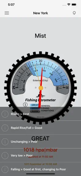 Game screenshot Fishing Barometer apk