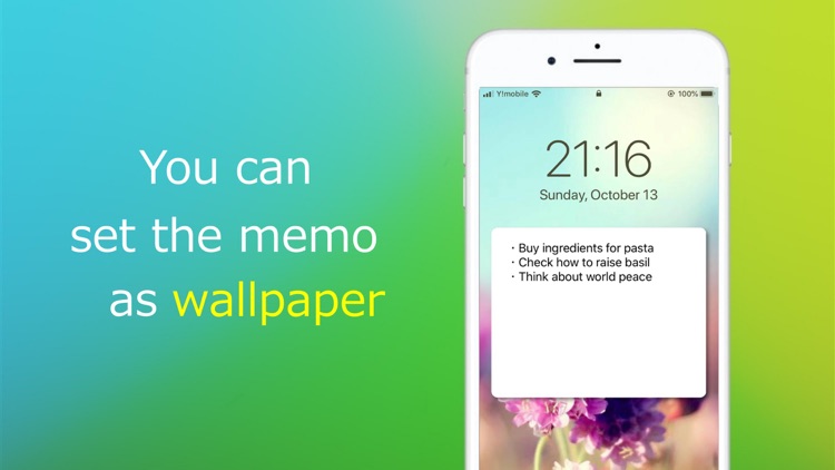 Memo on Wallpaper - MemoShot