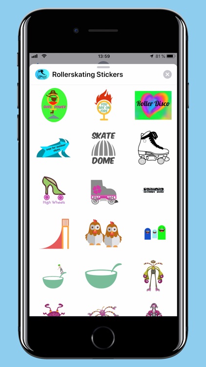 Gnarly Rollerskating Stickers screenshot-3