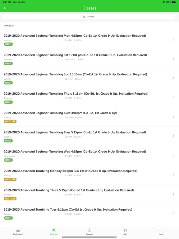 Gemini Gymnastics Academy iPad screenshot 4 - Health & Fitness app