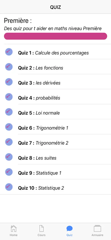 Maths Première S