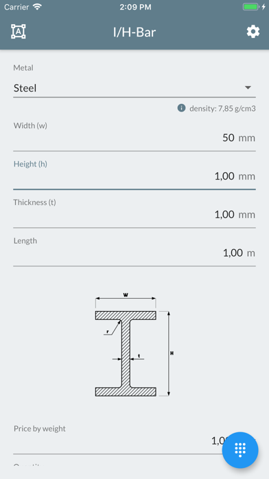 Metal Weight Price Calculator screenshot 2