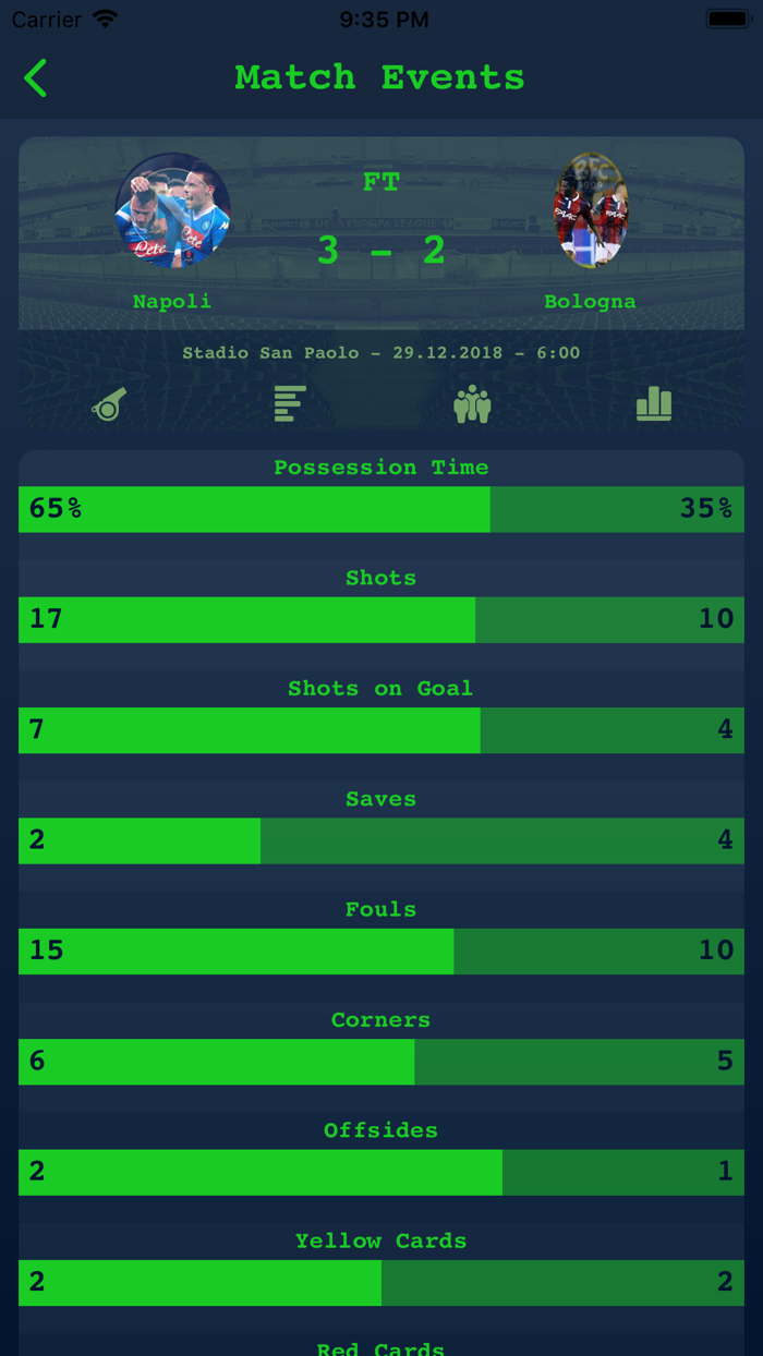 Live Results Italian Serie A
