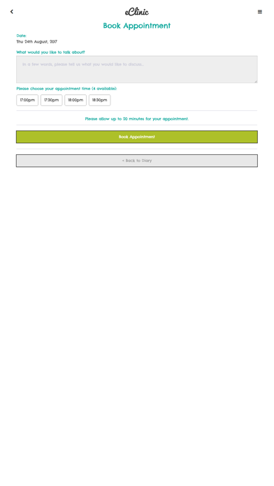 eClinic CAMHS Screenshot