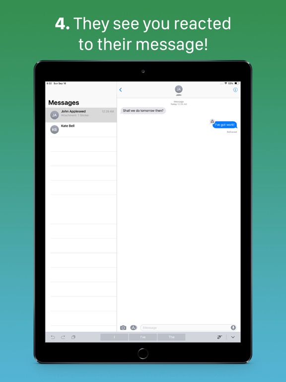 Screenshot #4 for Tapback React