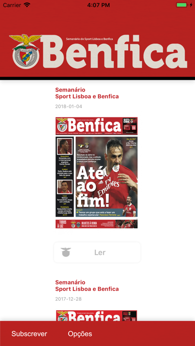 O BENFICA (Publicação Oficial) Screenshot