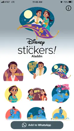 Disney Stickers: Aladdin iPhone image 4