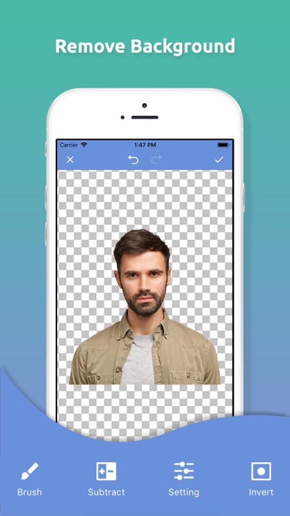 Passport Photo Crop, BG Edit