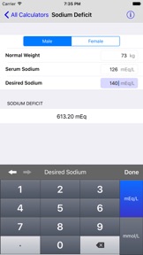MediMath Medical Calculator screenshot