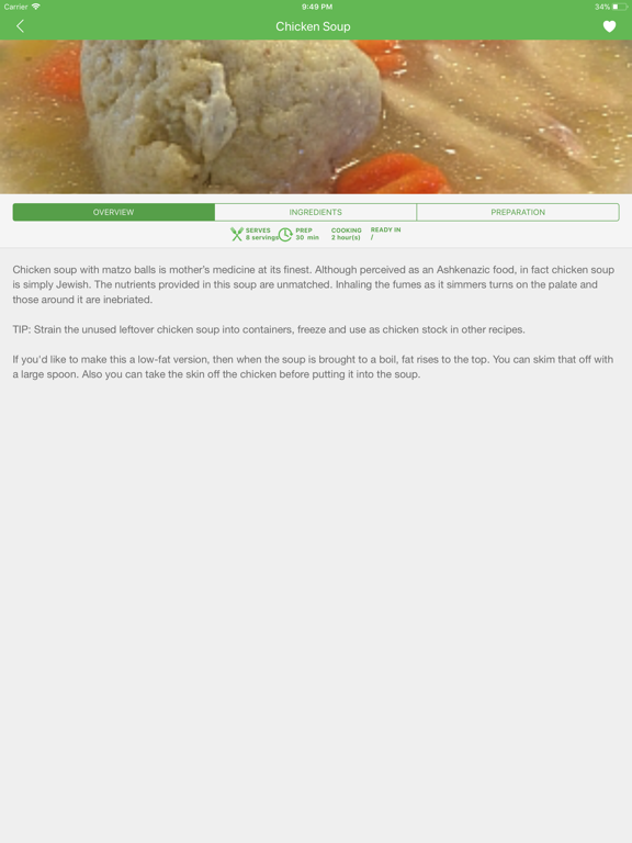 Sarina's Sephardic Cuisine iPad screenshot 3 - Food & Drink app