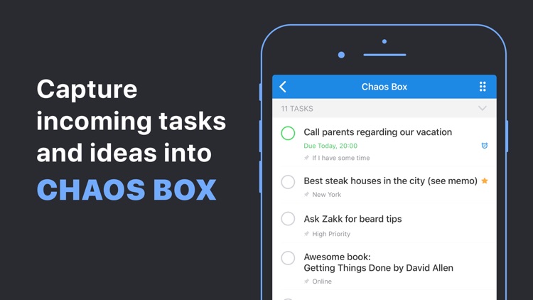 Chaos Control™: GTD Task List screenshot-7