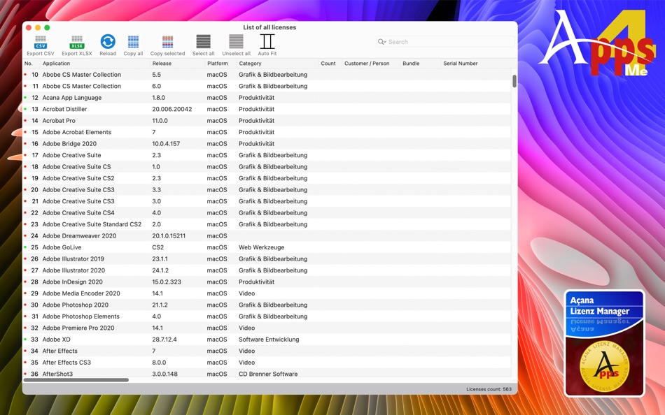 #4. Acana License Manager (macOS) 由: @pps4Me