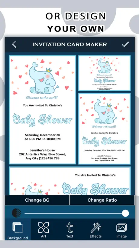 Card Designer Fab Invitación