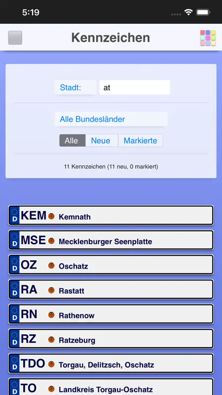 Autokennzeichen App screenshot 1 of 6