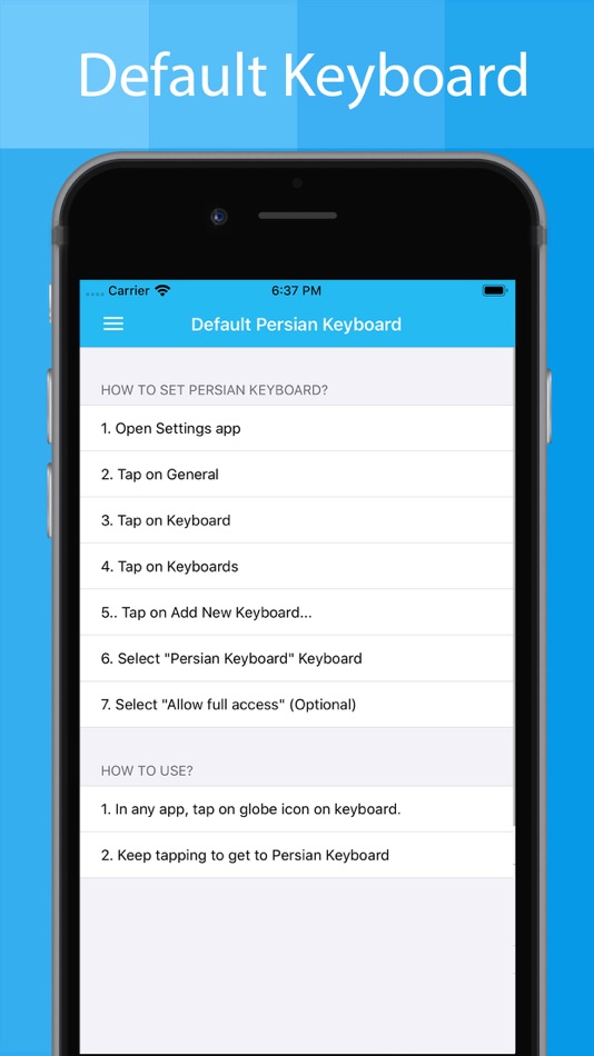 #5. Persian Keyboard - Translator (iOS) Podle: Piyush Parsaniya