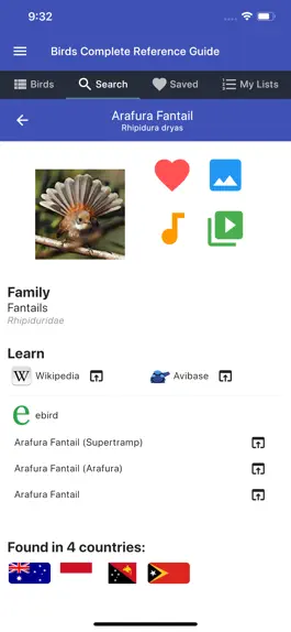 Game screenshot Birds Complete Reference Guide hack