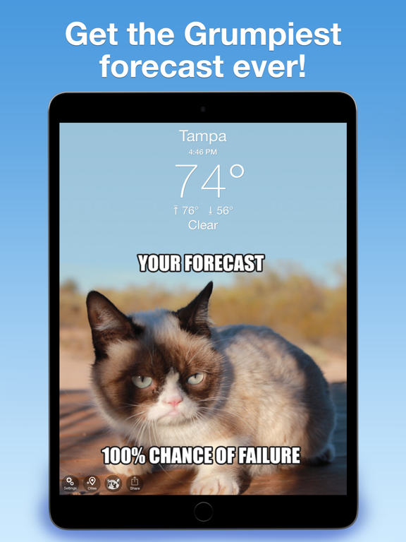 Screenshot #4 pour Grumpy Cat's Funny Weather