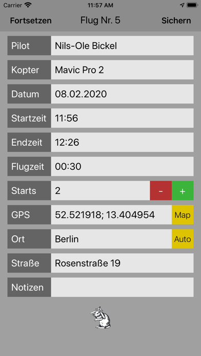 Drohnen Flugbuch Screenshot 3 - AppWisp.com Drohnen Flugbuch Screenshot 3 - AppWisp.com