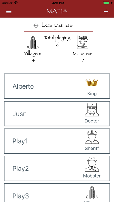 Screenshot #2 pour Mafia Role Game