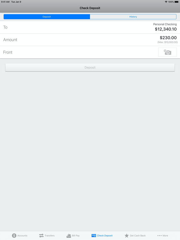 Needham Bank Mobile Banking iPad screenshot 9 - Finance app