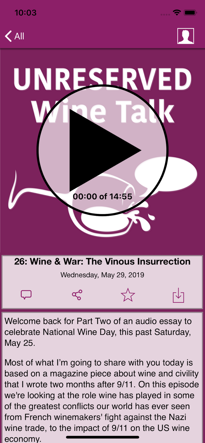 Unreserved Wine Talk App