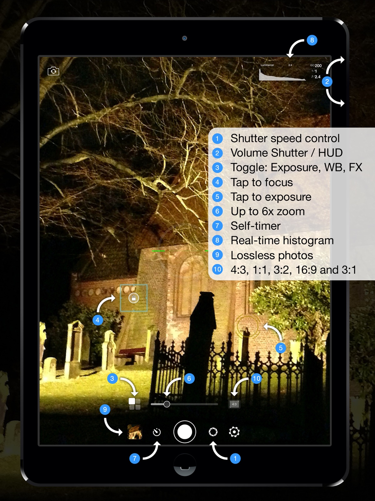 Night Camera HD ipad screenshot 1