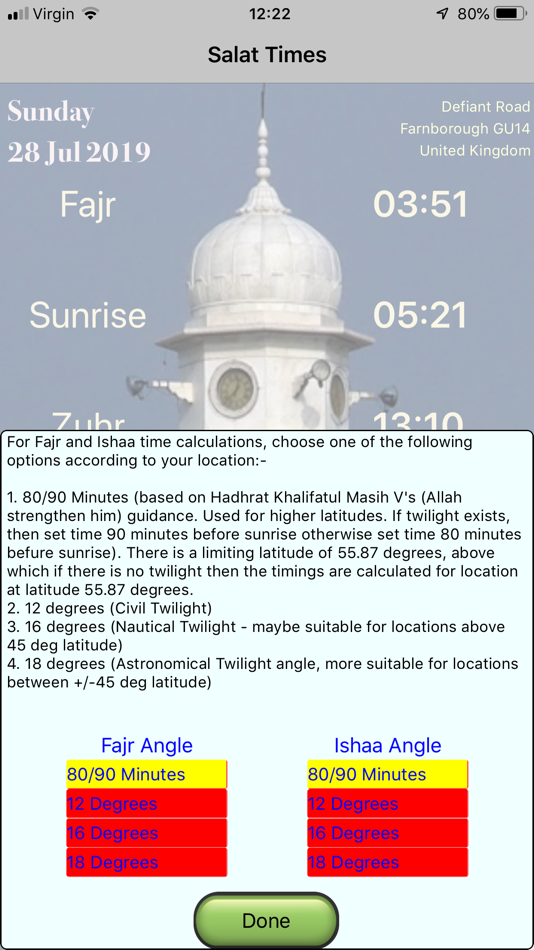 #7. Salat Calculator - MAUK (iOS) 由: Majlis Ansarullah UK