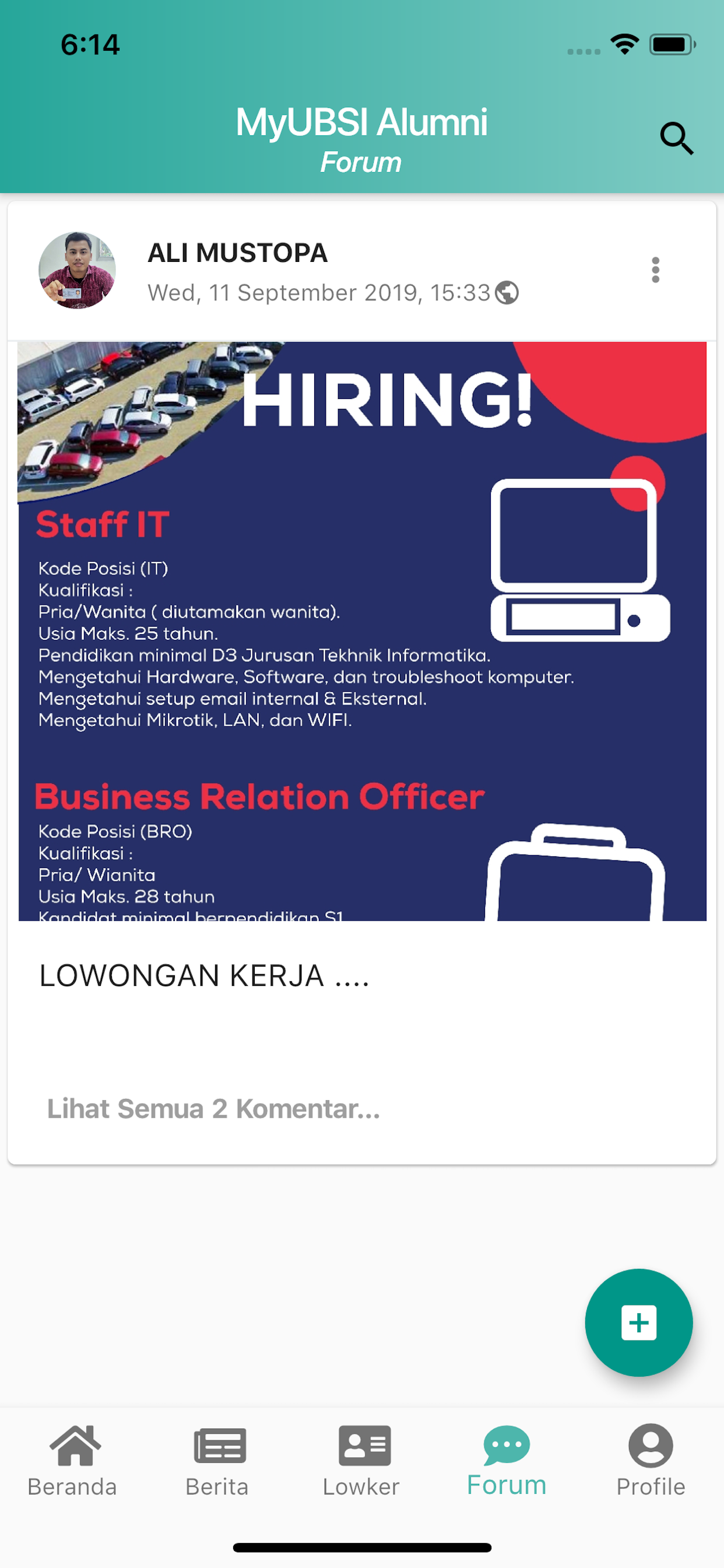 MyUBSI Alumni